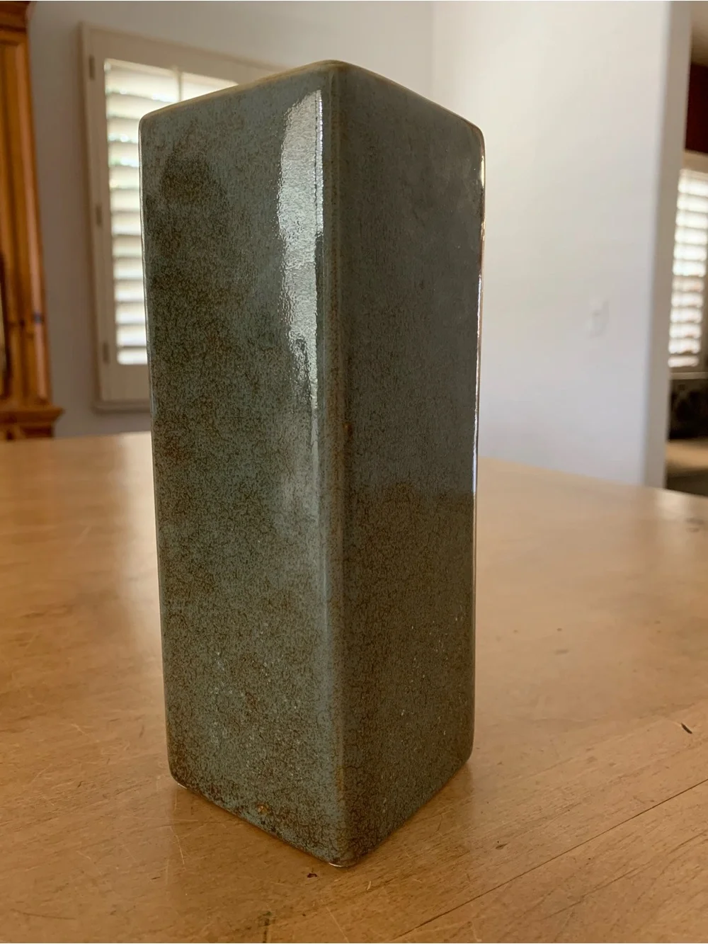 Ceramic Vase Square Green High Glaze